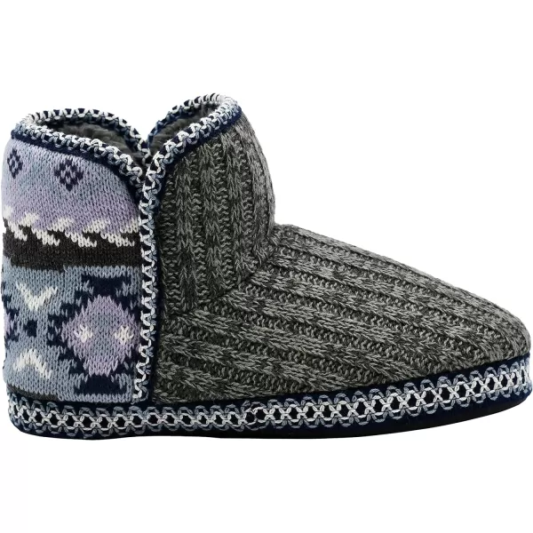 MUK LUKS Womens Leigh SlippersDark Grey Heath