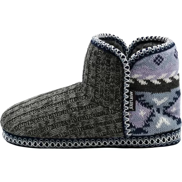 MUK LUKS Womens Leigh SlippersDark Grey Heath