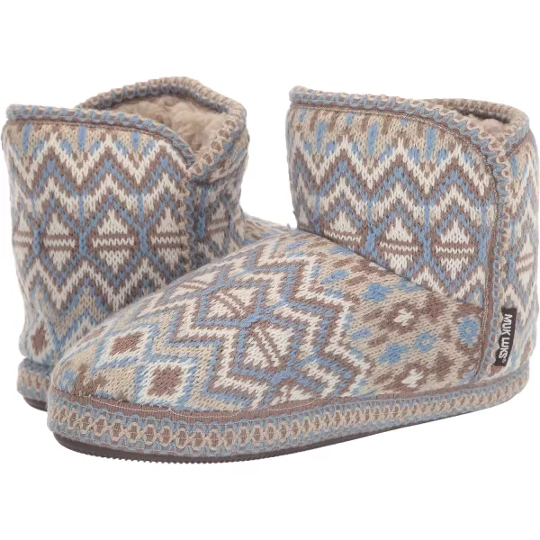 MUK LUKS Womens Leigh SlippersDenim Fairisle