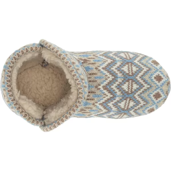 MUK LUKS Womens Leigh SlippersDenim Fairisle