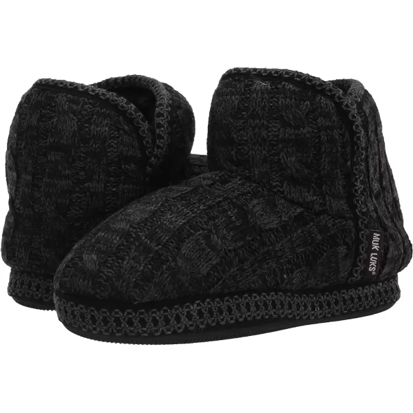 MUK LUKS Womens Leigh SlippersEbonyDark Grey