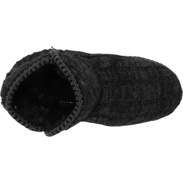 MUK LUKS Womens Leigh SlippersEbonyDark Grey