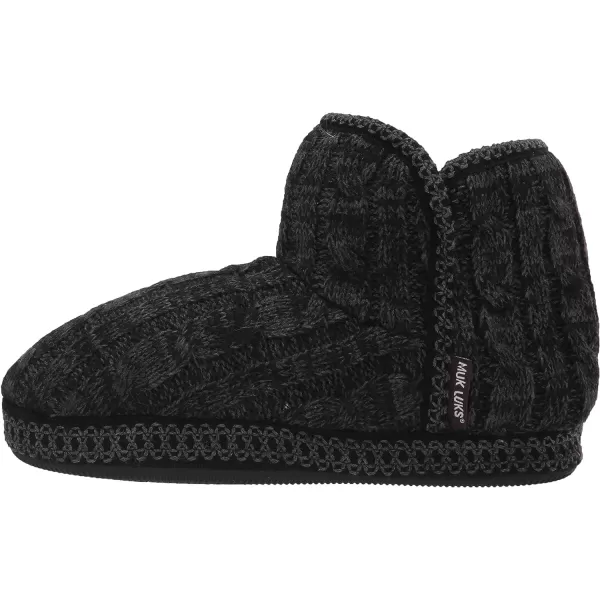 MUK LUKS Womens Leigh SlippersEbonyDark Grey