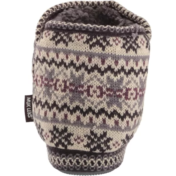 MUK LUKS Womens Leigh SlippersGypsy Rouge Cable