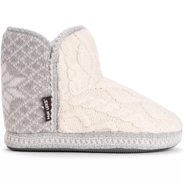 MUK LUKS Womens Leigh SlippersIvoryGrey