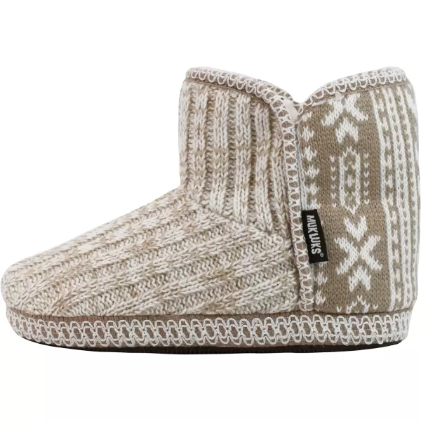 MUK LUKS Womens Leigh SlippersTan