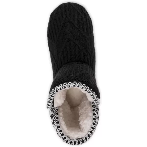 MUK LUKS Womens Leigh SlippersWhiteBlack