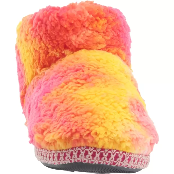 MUK LUKS Womens Lukees Fiora Bootie SlippersPink amp Yellow