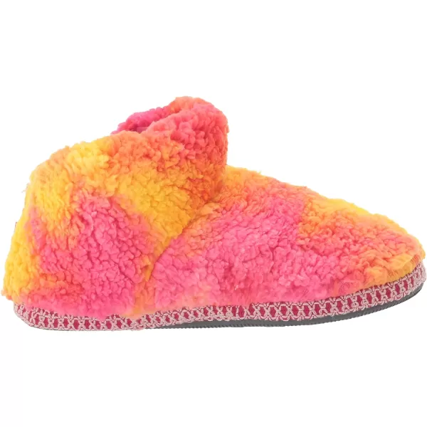 MUK LUKS Womens Lukees Fiora Bootie SlippersPink amp Yellow