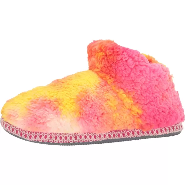 MUK LUKS Womens Lukees Fiora Bootie SlippersPink amp Yellow