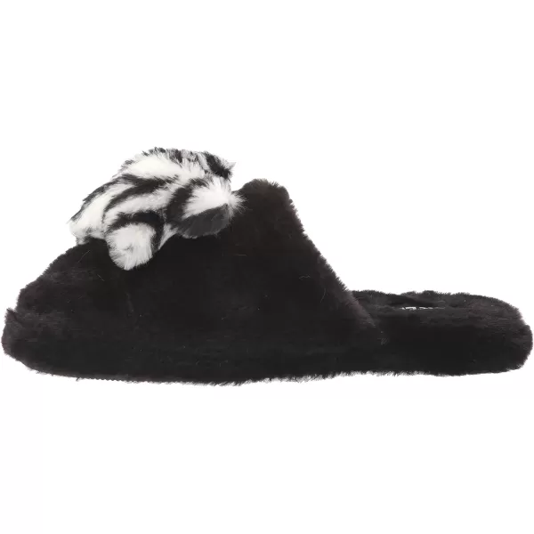 MUK LUKS Womens Lukees Minnie SlippersBlackWhite Star