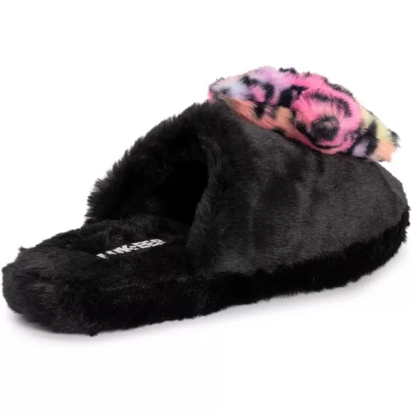 MUK LUKS Womens Lukees Minnie SlippersEbony Multi Star