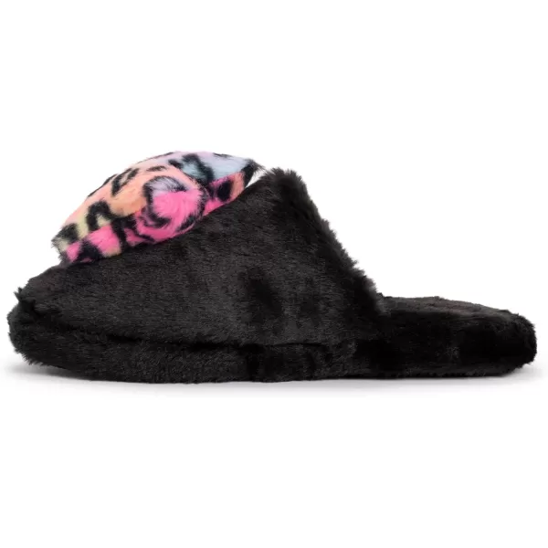 MUK LUKS Womens Lukees Minnie SlippersEbony Multi Star