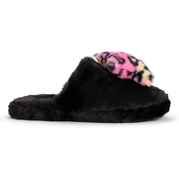 MUK LUKS Womens Lukees Minnie SlippersEbony Multi Star