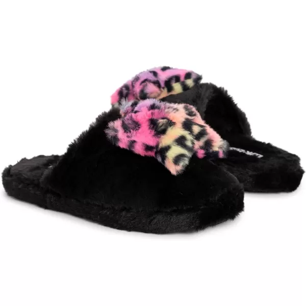 MUK LUKS Womens Lukees Minnie SlippersEbony Multi Star