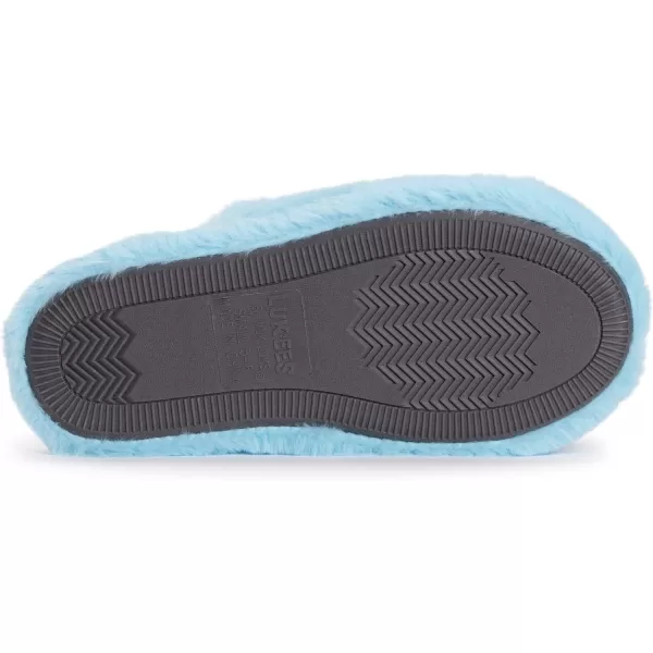 MUK LUKS Womens Lukees Minnie SlippersLight Blue Heart