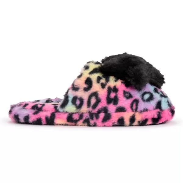 MUK LUKS Womens Lukees Minnie SlippersRainbow Multi Star