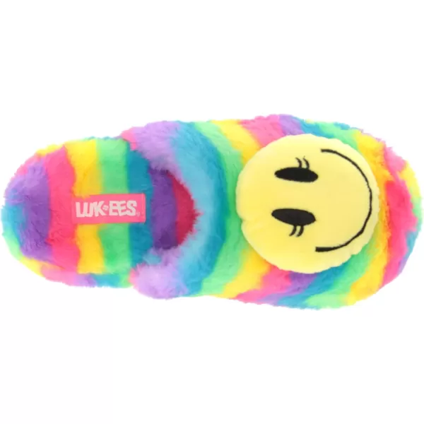 MUK LUKS Womens Lukees Minnie SlippersYellow Multi Smiley