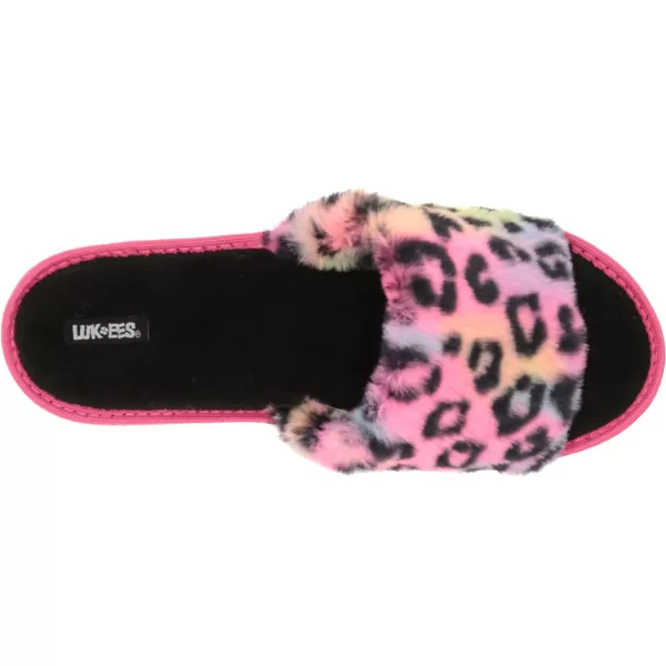 MUK LUKS Womens Lukees Saylor SlippersRainbow Leopard