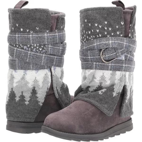 MUK LUKS Womens Lukees Sigrid Nikki Too Boots FashionCharcoal