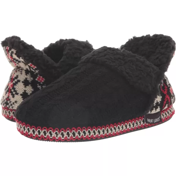 MUK LUKS Womens Magdalena SlipperBlack Fairisle