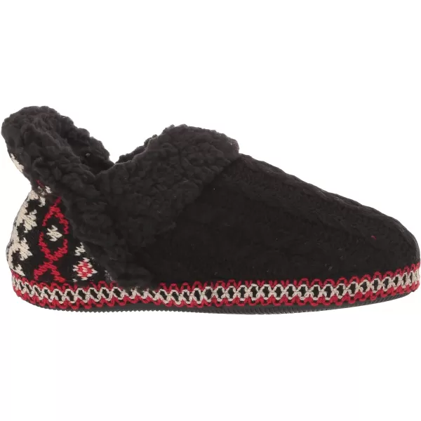 MUK LUKS Womens Magdalena SlipperBlack Fairisle