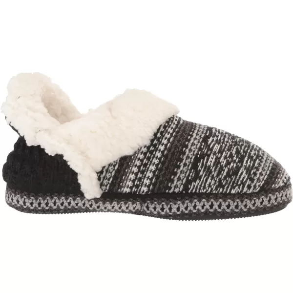 MUK LUKS Womens Magdalena SlipperBlackWhite