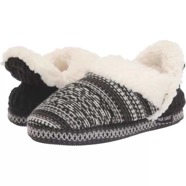 MUK LUKS Womens Magdalena SlipperBlackWhite