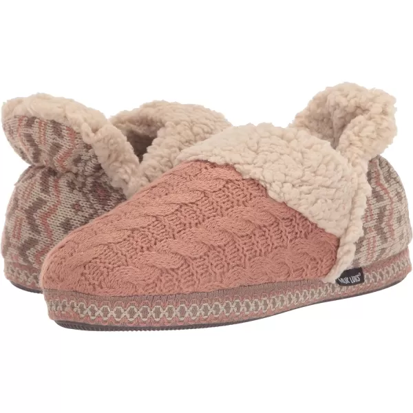 MUK LUKS Womens Magdalena SlipperPink Cable