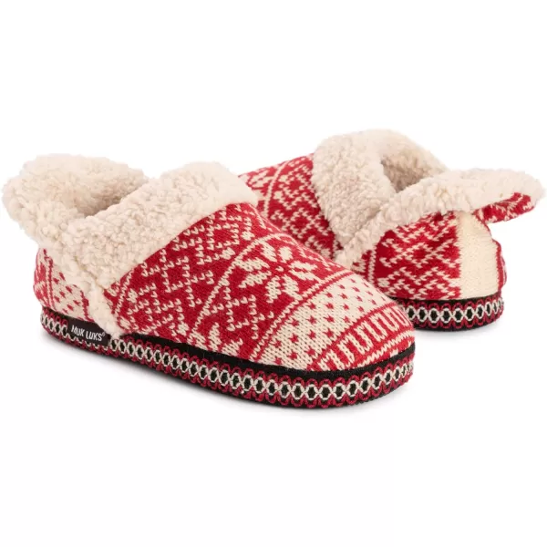 MUK LUKS Womens Magdalena SlipperRedCream