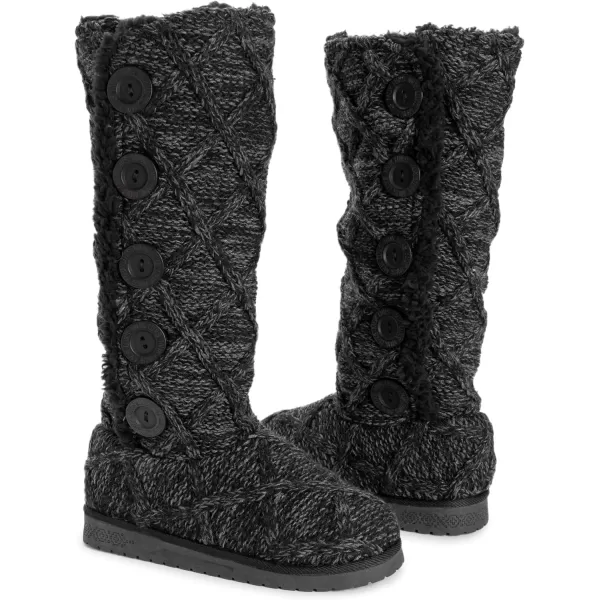 MUK LUKS Womens Malena BootsBlack Lattice