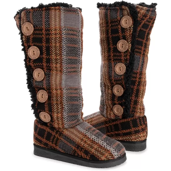 MUK LUKS Womens Malena BootsBlack Plaid