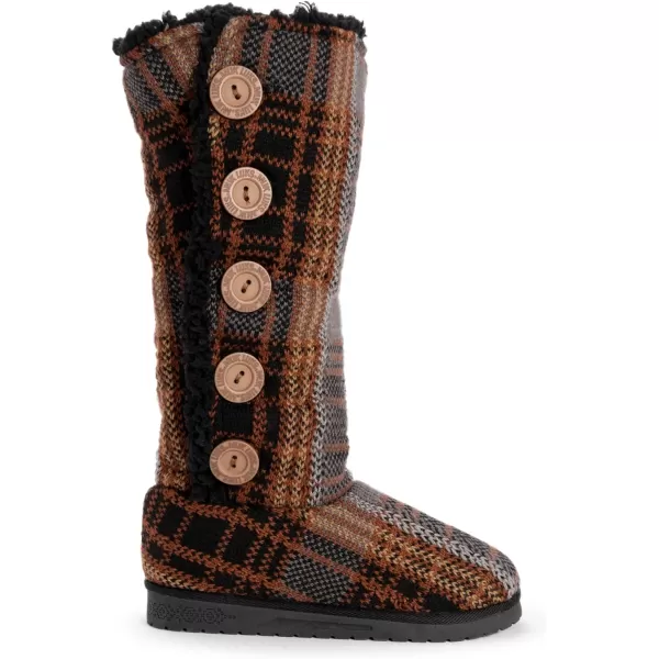 MUK LUKS Womens Malena BootsBlack Plaid