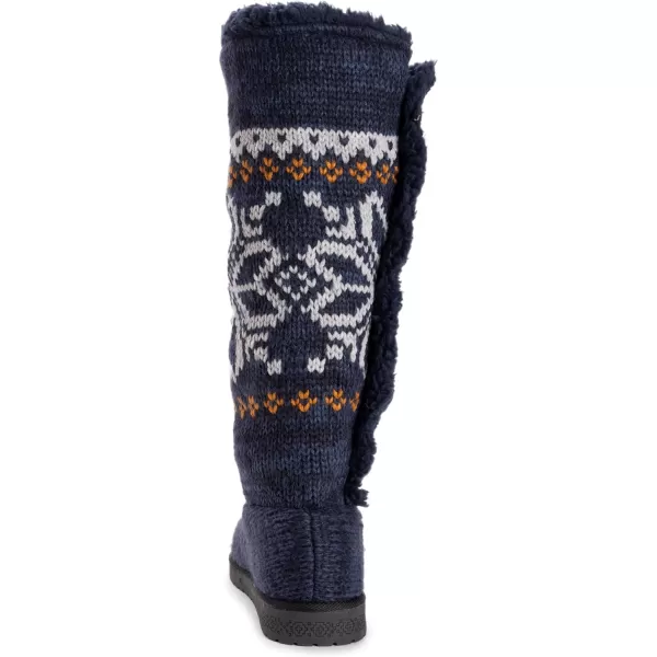 MUK LUKS Womens Malena BootsNavy Snowflake