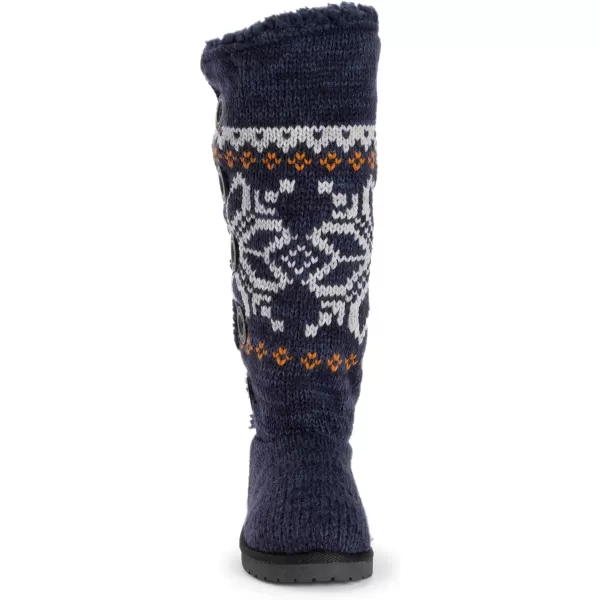 MUK LUKS Womens Malena BootsNavy Snowflake