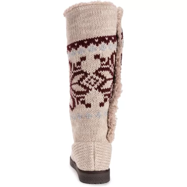 MUK LUKS Womens Malena BootsOxblood Snowflake