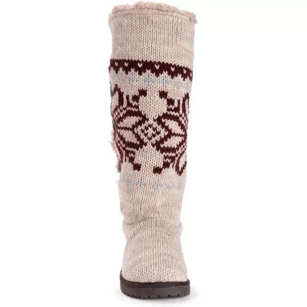 MUK LUKS Womens Malena BootsOxblood Snowflake