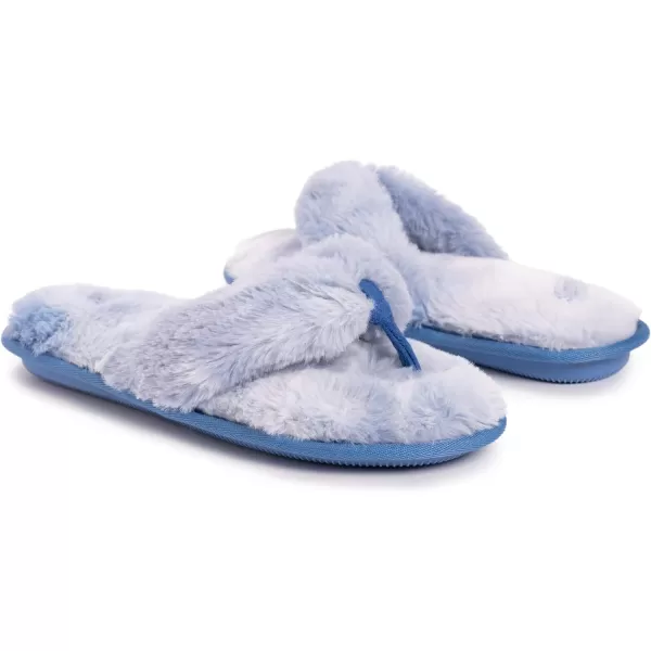 MUK LUKS Womens Maren Thong SlipperBlue Cloudy Sky