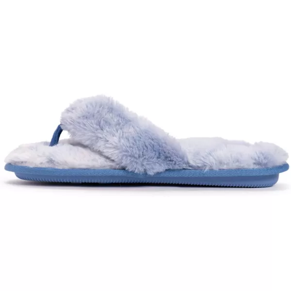 MUK LUKS Womens Maren Thong SlipperBlue Cloudy Sky