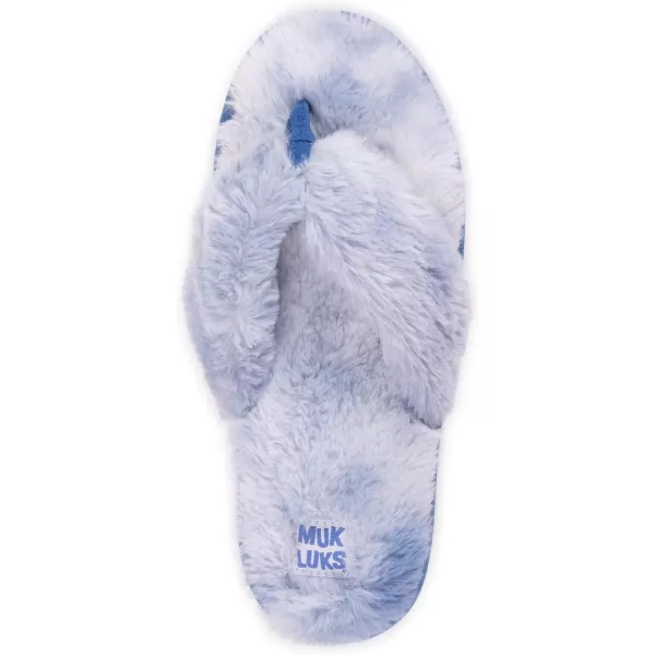 MUK LUKS Womens Maren Thong SlipperBlue Cloudy Sky