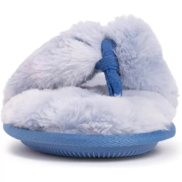 MUK LUKS Womens Maren Thong SlipperBlue Cloudy Sky