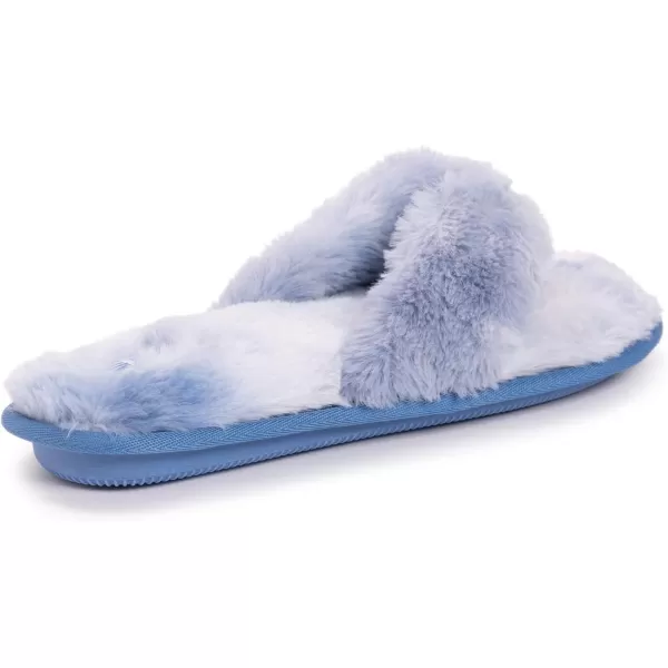 MUK LUKS Womens Maren Thong SlipperBlue Cloudy Sky