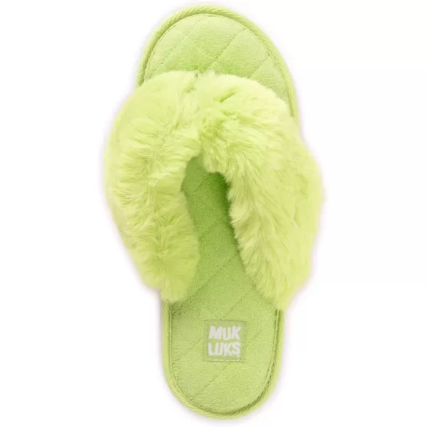 MUK LUKS Womens Maren Thong SlipperGreen