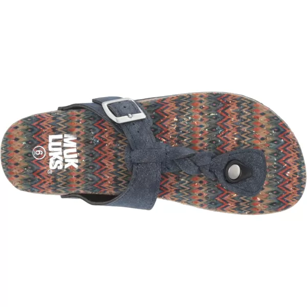 MUK LUKS Womens Marsha Terra Turf SandalsNavy