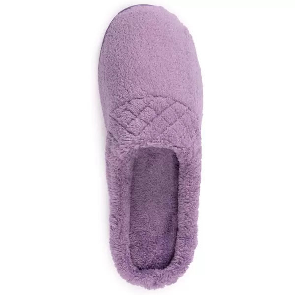 MUK LUKS Womens Micro Chenille Trimmed Clog SlippersLavenderLavender