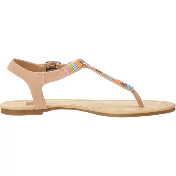 MUK LUKS Womens Mila Beaded Gladiator SandalTan