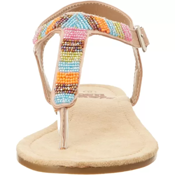 MUK LUKS Womens Mila Beaded Gladiator SandalTan