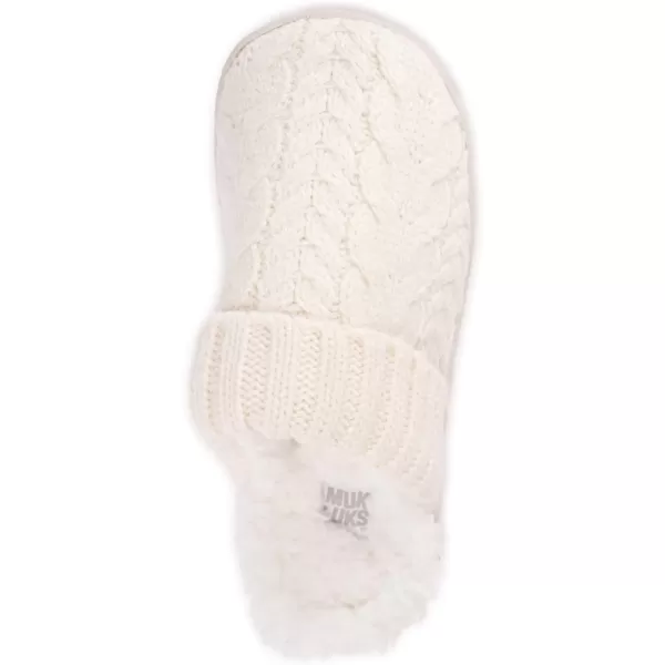 MUK LUKS Womens Minette SlippersIvory Cable