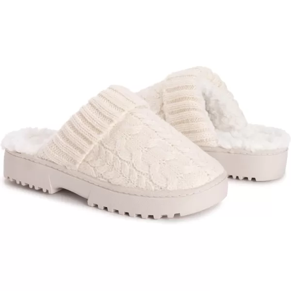 MUK LUKS Womens Minette SlippersIvory Cable