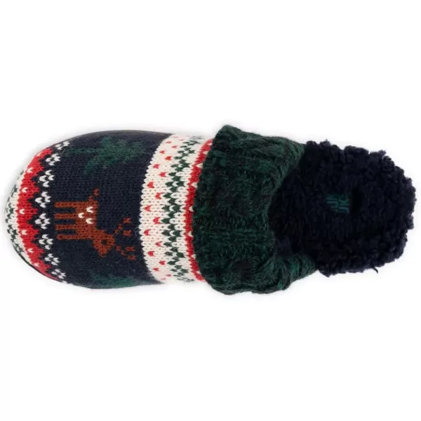 MUK LUKS Womens Minette SlippersNavy Deerfair Isle